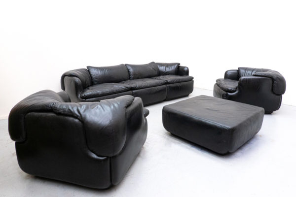 mid century sofa and armchairs