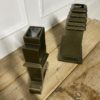 Mid-Century Pair of Black Florio Vases - Image 2