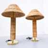 Pair of Modern Italian Brass and Bamboo Table Lamps - Image 4