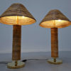 Pair of Modern Italian Brass and Bamboo Table Lamps - Image 5