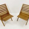 Pair of Mid Century Slatted Folding Chairs - Image 4