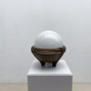 Mid Century Modern Bronze and Opaline Table Lamp - Image 3