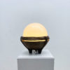 Mid Century Modern Bronze and Opaline Table Lamp