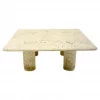 Mid Century Modern Travertine Coffee Table by Angelo Mangiarotti