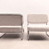 Pair of French Mid Century Chairs in Chrome & White Boucle - Image 3