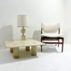 Mid Century Modern Travertine Coffee Table by Angelo Mangiarotti - Image 3