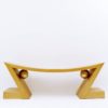 Italian Mid Century Wooden Bench in Gold