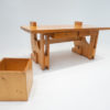 Mid Century Modern Desk with Drawers in Pine Wood - Image 6