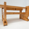 Mid Century Modern Desk with Drawers in Pine Wood - Image 5
