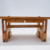 Mid Century Modern Desk with Drawers in Pine Wood - Image 4