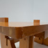 Mid Century Modern Desk with Drawers in Pine Wood - Image 9