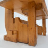 Mid Century Modern Desk with Drawers in Pine Wood - Image 12