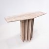 Pair of Contemporary Italian Travertine Console Tables - Image 3