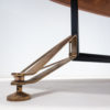Mid Century Modern Italian Dining Table in Wood & Brass - Image 6