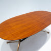 Mid Century Modern Italian Dining Table in Wood & Brass - Image 4