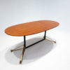 Mid Century Modern Italian Dining Table in Wood & Brass - Image 2