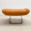 Italian Mid Century Orange Lounge Chair & Ottoman - Image 9