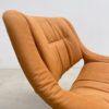 Italian Mid Century Orange Lounge Chair & Ottoman - Image 6