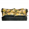 Mid Century Modern Floral Sofa in Rattan