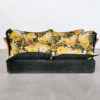 Mid Century Modern Floral Sofa in Rattan - Image 2
