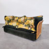 Mid Century Modern Floral Sofa in Rattan - Image 4