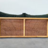 Mid Century Modern Floral Sofa in Rattan - Image 10