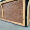 Mid Century Modern Floral Sofa in Rattan - Image 11