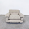 Pair of Italian Mid Century Modern Armchairs in Beige Boucle - Image 5