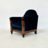 Pair of Hungarian Mid Century Modern Armchairs in Blue Velvet - Image 4