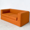 Italian Mid Century Orange Three Piece Sofa Set - Image 4