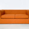 Italian Mid Century Orange Three Piece Sofa Set - Image 5