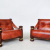Italian Mid Century Modern Seating Set in Cognac Leather - Image 4