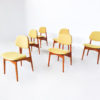 Set of 6 Yellow Mid Century Modern Dining Chairs - Image 3