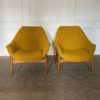 Pair of Yellow Mid Century Modern Armchairs by Julia Gaubek - Image 3