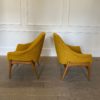 Pair of Yellow Mid Century Modern Armchairs by Julia Gaubek - Image 4