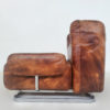 Pair of Mid Century Modern Leather & Chrome Armchairs - Image 5