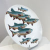 Set of 6 Italian Decorative Fish Plates by Piero Fornasetti - Image 3