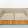 Mid-Century Modern Rattan Two Seater, Beige Boucle Fabric, Italy, 1960s - Image 3