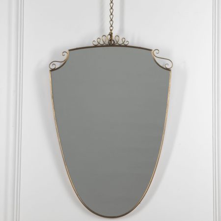 20th Century Italian Brass Wall Mirror
