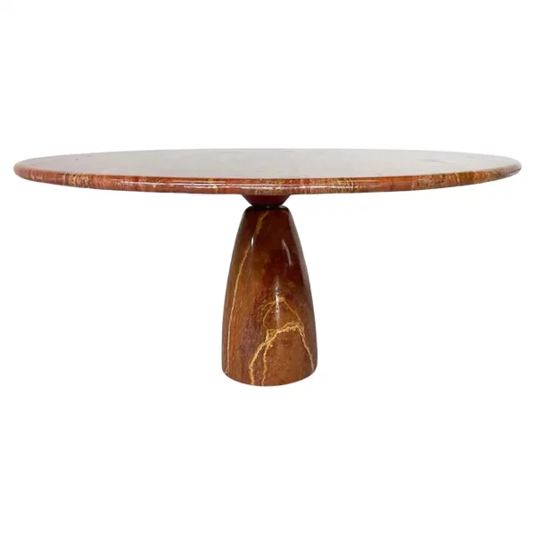 Mid-Century Modern Red Travertine Dining Table " Finale" by Peter Draenert