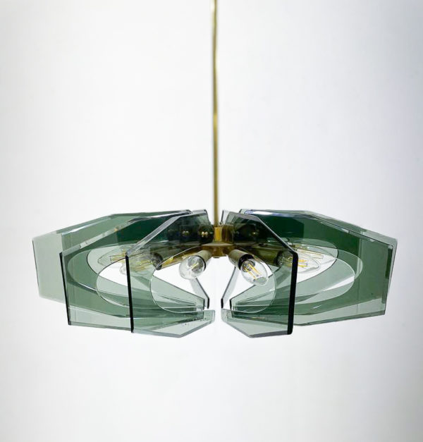Mid-Century Modern Glass Suspension