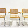 Mid-Century Modern Set of 3 Armchairs, Marcel Breuer, Italy - Image 2