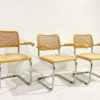 Mid-Century Modern Set of 3 Armchairs, Marcel Breuer, Italy