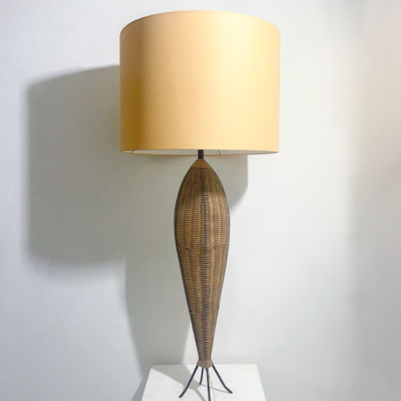 Mid-Century Modern Rattan Table Lamp