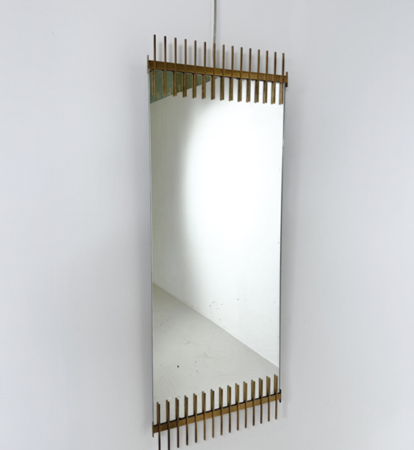 Mid-Century Wall Mirror By Ettore Sottsass, Santambrogio e De Berti, 1950s