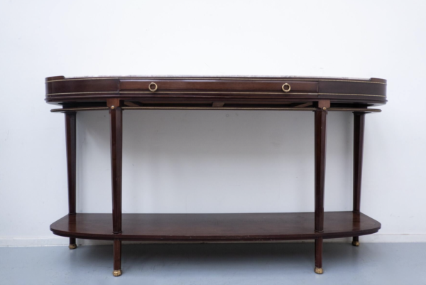 Console by Alban Chambon, Mahogany and Marble, 1900s