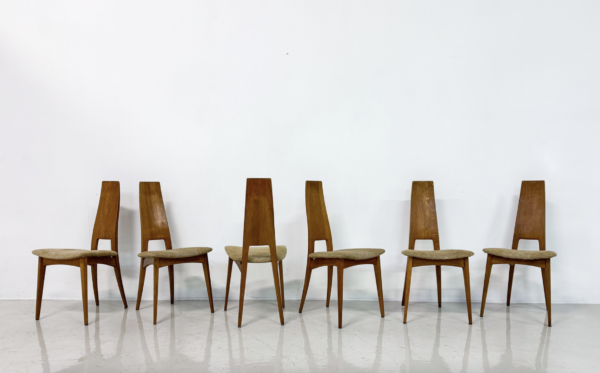 Mid-Century Modern Set of 6 Dining Chairs, Germany, 1980s