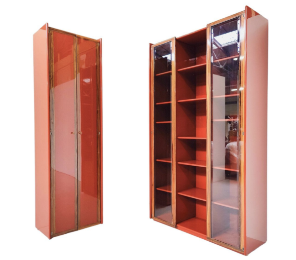 Mid-Century Modern Red Artona Bookcase by Afra and Tobia Scarpa, Maxalto, 1960s