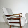 Pair of Art Deco Armchairs, Walnut, Hungary - New Upholstery - Image 2
