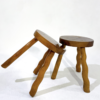 Mid-Century Modern Pair of Wooden Stools - Image 2